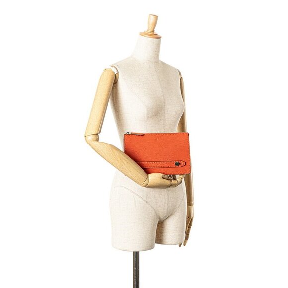 FENDI Orange Leather Clutch Bag - Picture 10 of 10